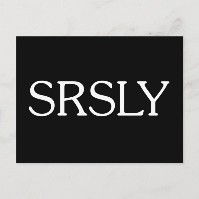 Postal En serio (Anverso)