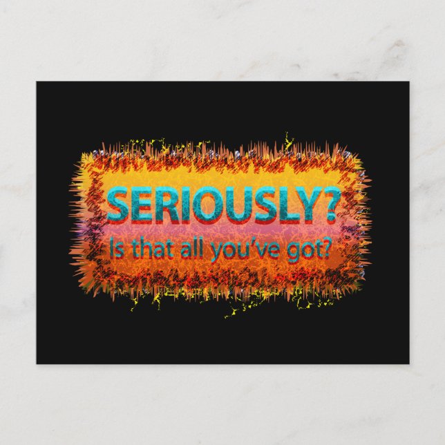 Postal En serio es que todo es negro (Anverso)