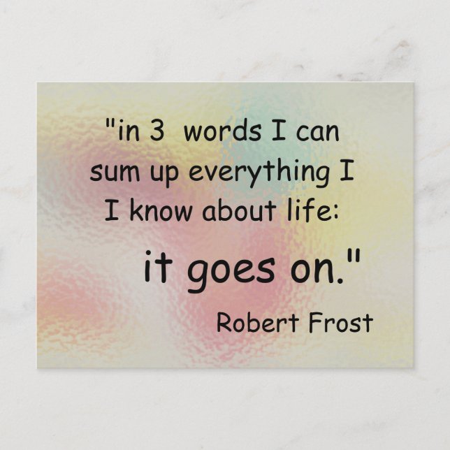 Postal en tres palabras (Anverso)