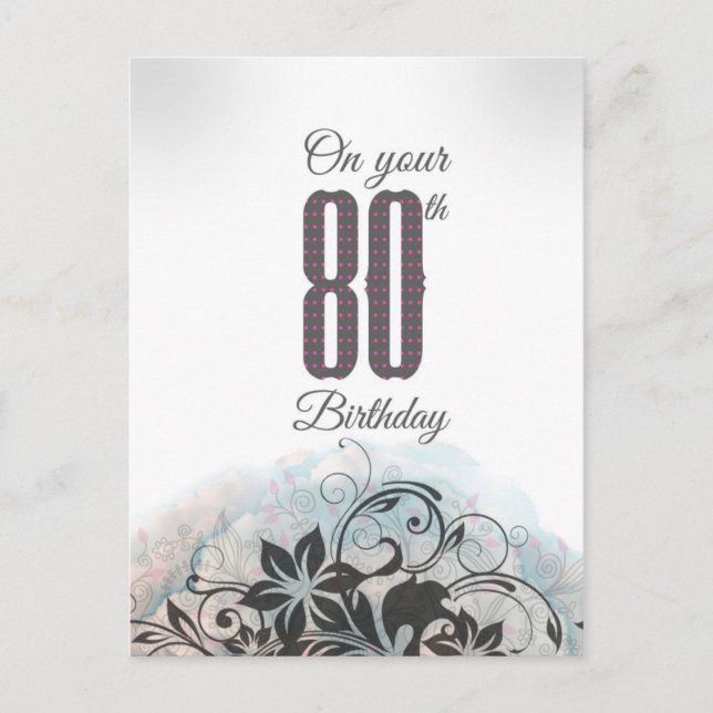 Postal ¡En tu cumpleaños 80! (Anverso)