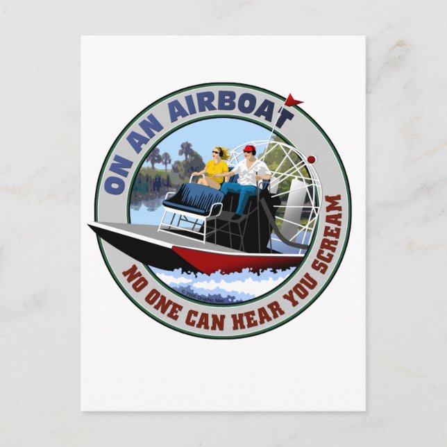 Postal En un barco aéreo nadie puede oír gritar (Anverso)
