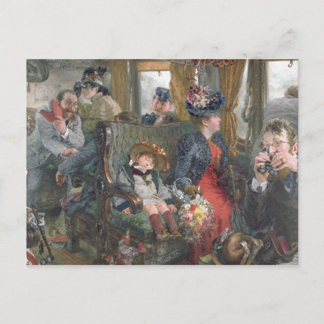 Postal En un viaje a la hermosa campiña, 1892 (Anverso)