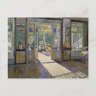 Postal En una casa, 1913