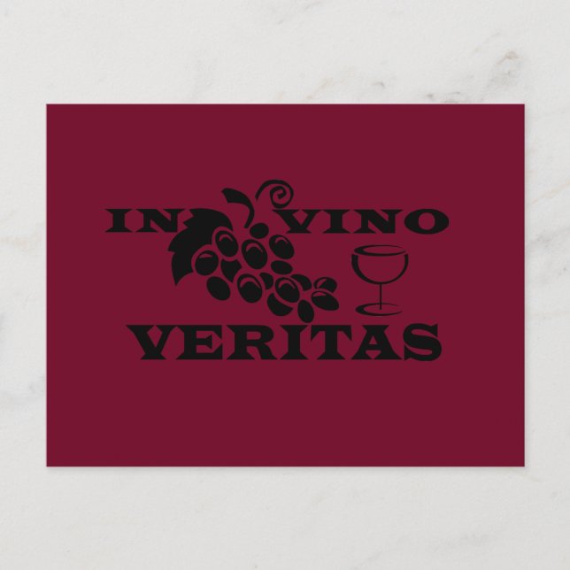 Postal En vino veritas (Anverso)
