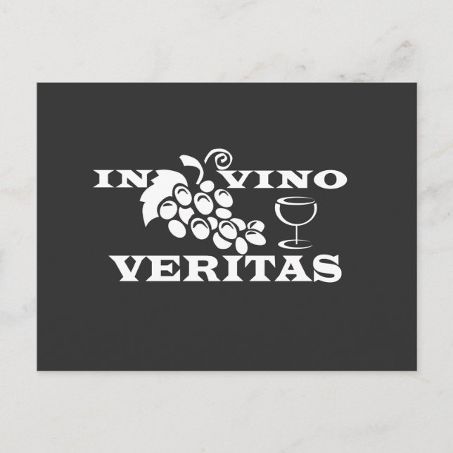 Postal En vino veritas (Anverso)