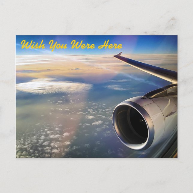 Postal En Vuelo - Desearía Que Estuvieras Aquí - Postcard (Anverso)