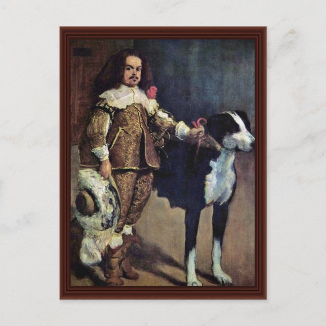 Postal Enanos De La Corte Con Un Perro De Diego Velázquez (Anverso)