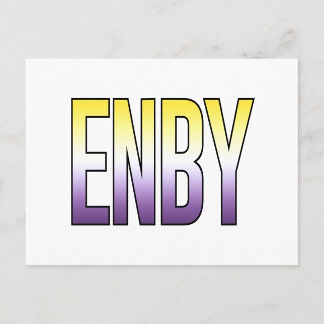 Postal ENBY - No binario (Anverso)