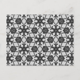 Postal Encaje antiguo - negro y blanco