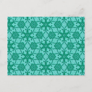 Postal Encaje antiguo - turquesa y aqua