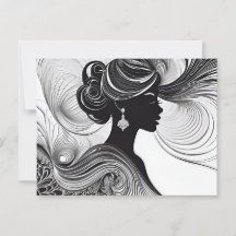 Encantada Mujer Negra Moderna y Hermosa