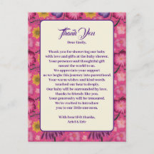 Encantador Baby Shower rosado de Flor Silvestre