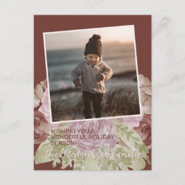 Postal Encantador Colorido Clásico Temporada de Flores Sa