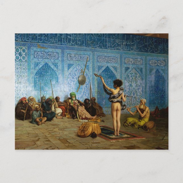 Postal Encantador de serpientes (Anverso)
