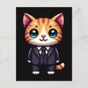 Postal Encantador Ejecutivo de Gato