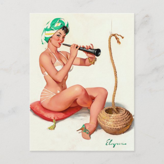 Postal Encantador Pinup (Anverso)