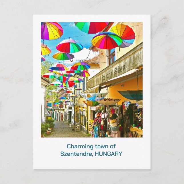 POSTAL ENCANTADOR PUEBLO DE SZENTENDRE, HUNGRÍA (Anverso)