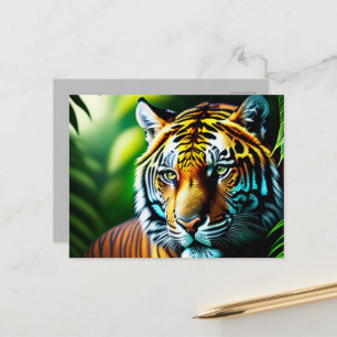 Postal Encantador Tigre De La Selva - Feroz Y Libre