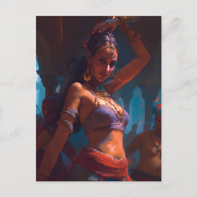 Postal Encantadora bailarina del vientre (Anverso)