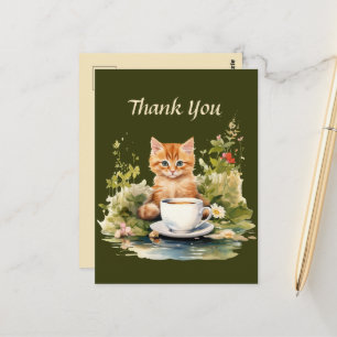 Postal Encantadora cafetería gracias o proveedores