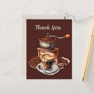 Postal Encantadora cafetería gracias o proveedores