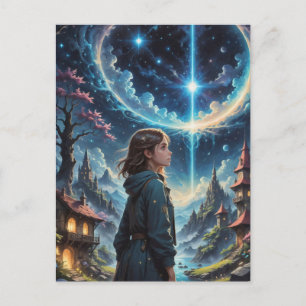 Postal Encantadora escena del cielo nocturno