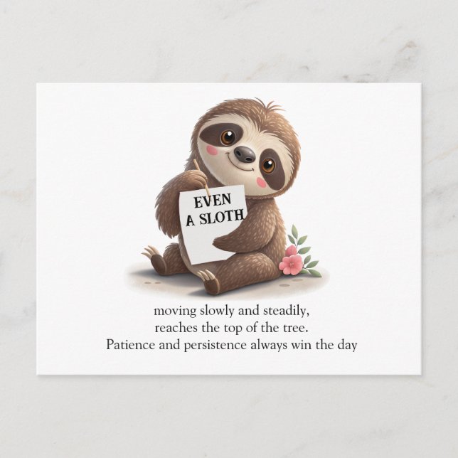Postal Encantadora Sloth (Anverso)