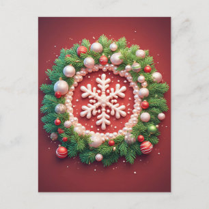 Postal ❄️ Encanto de Navidad de Copo de Nieve Elegante 🎄