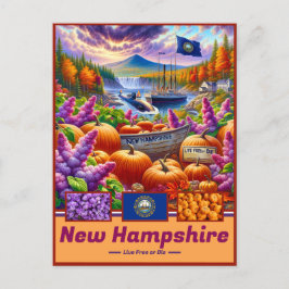 Postal Encanto de New Hampshire Maravillas Escénicas