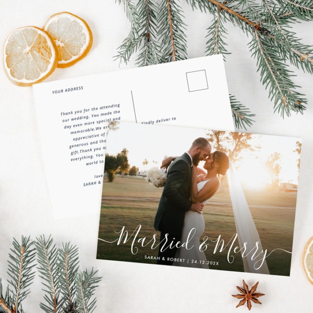 Postal encanto guión vacaciones anuncio de boda (Subido por el creador)
