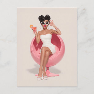 Postal Encanto Retro Glam Chic