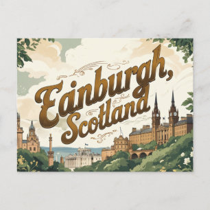 Postal Encanto vintage de Edimburgo