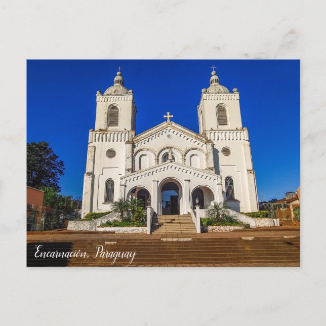 Postal Encarnación, Paraguay, Iglesia (Anverso)