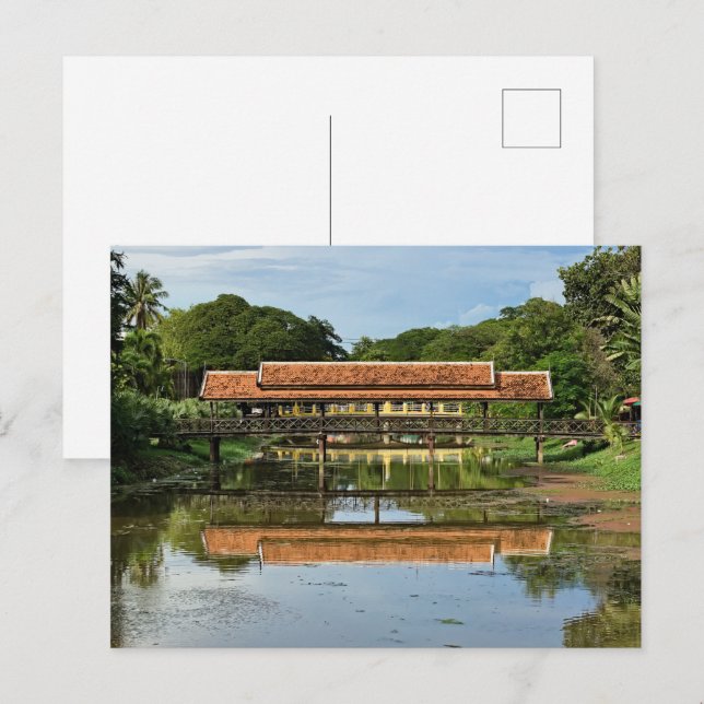 Postal Enchanted Reflections:  Bridges of Siem Reap (Anverso / Reverso)