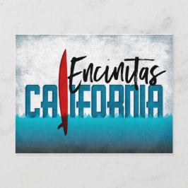 Postal Encinitas Postcard California Surfboard