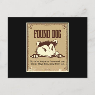 Postal Encontrado Perro Opossum Gopher