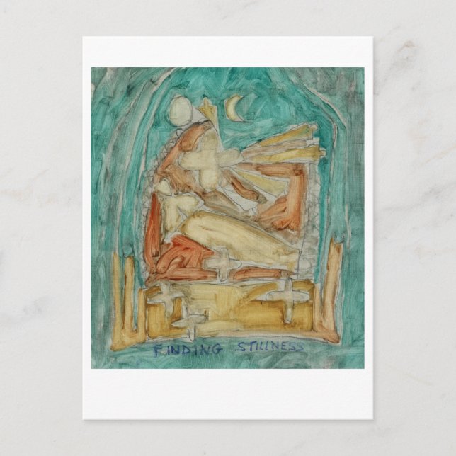 Postal Encontrar la calma. Meditación budista. (Anverso)