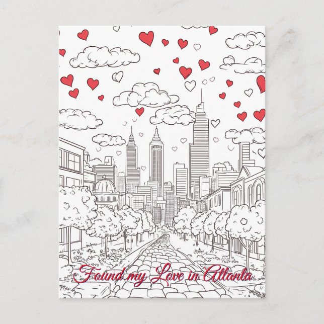 Postal Encontré mi amor en Atlanta, El día de San Valentí (Anverso)