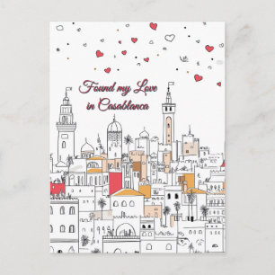 Postal Encontré mi amor en Casablanca el día de San Valen