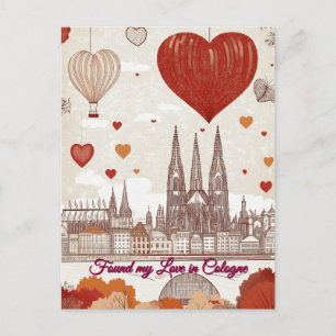Postal Encontré mi amor en Colonia el día de San Valentín