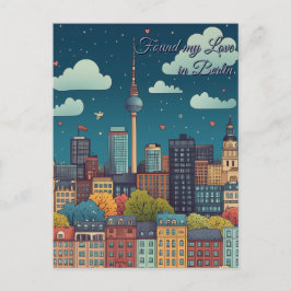 Postal Encontré mi amor en el El día de San Valentín de B