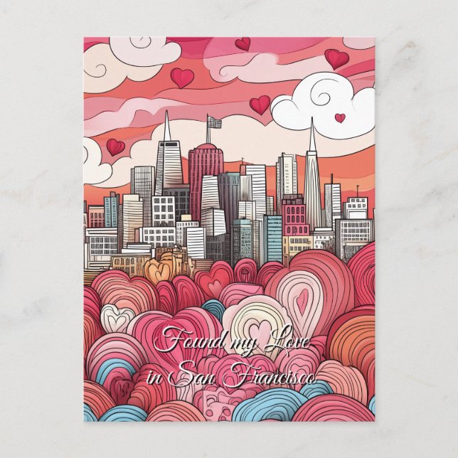 Postal Encontré mi amor en el El día de San Valentín de S (Anverso)