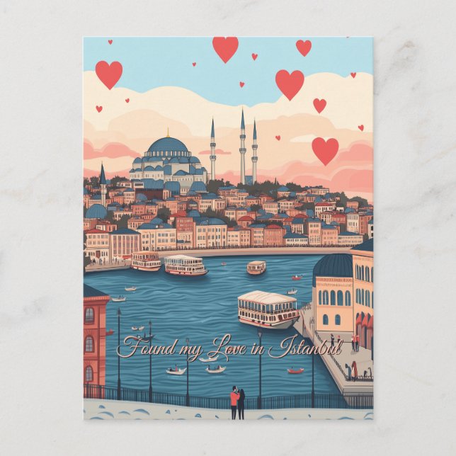 Postal Encontré mi amor en Estambul, El día de San Valent (Anverso)