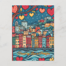 Postal Encontré mi amor en Portofino El día de San Valent