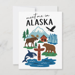 Postal Encuentrame En Alaska Recuerdo De La Naturaleza Y