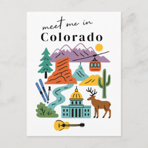 Postal Encuentrame En Colorado Recuerdo De Senderismo Nat