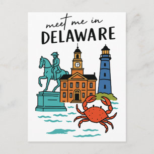Postal Encuentrame en la Historia Costera de Delaware Dov