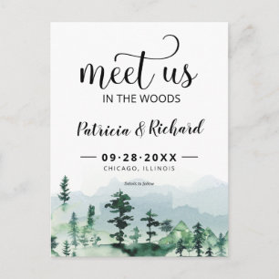 Postal Encuentranos En El Bosque Boda Al Aire Libre Save 