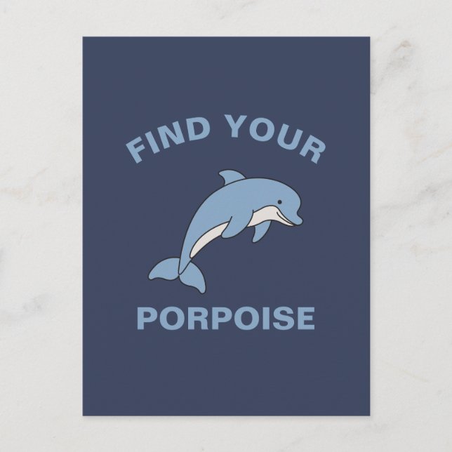Postal Encuentre su Porpoise Funny Ocean Sea Animal Fish  (Anverso)