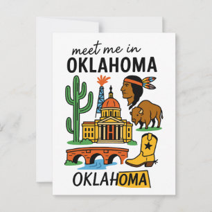 Postal Encuentreme en Oklahoma Petróleo Vaquero Nativo Am